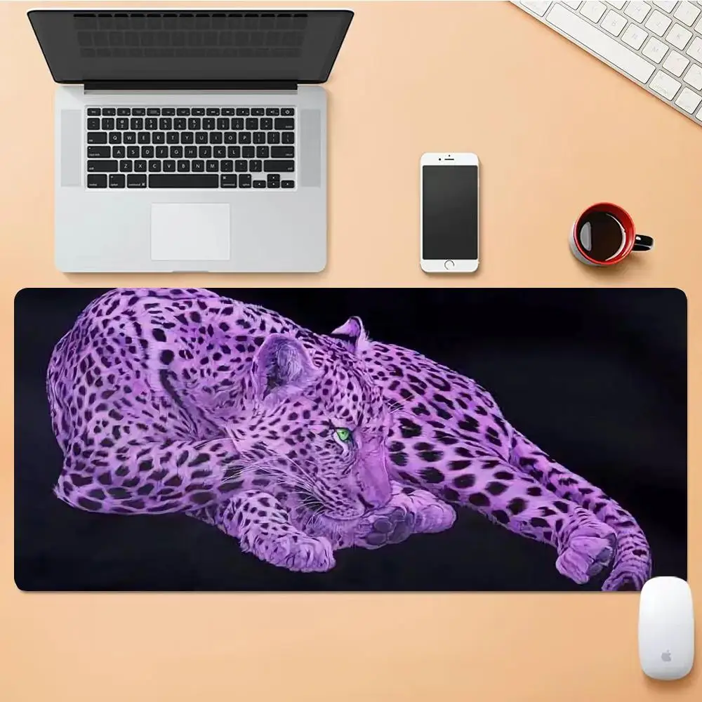 

Pink leopard Mouse Pad Desk Mouse Pad Cute HD Desk Pad Extended Gaming Keyboard Mats Large XXL Gamer Mousepad 90x40