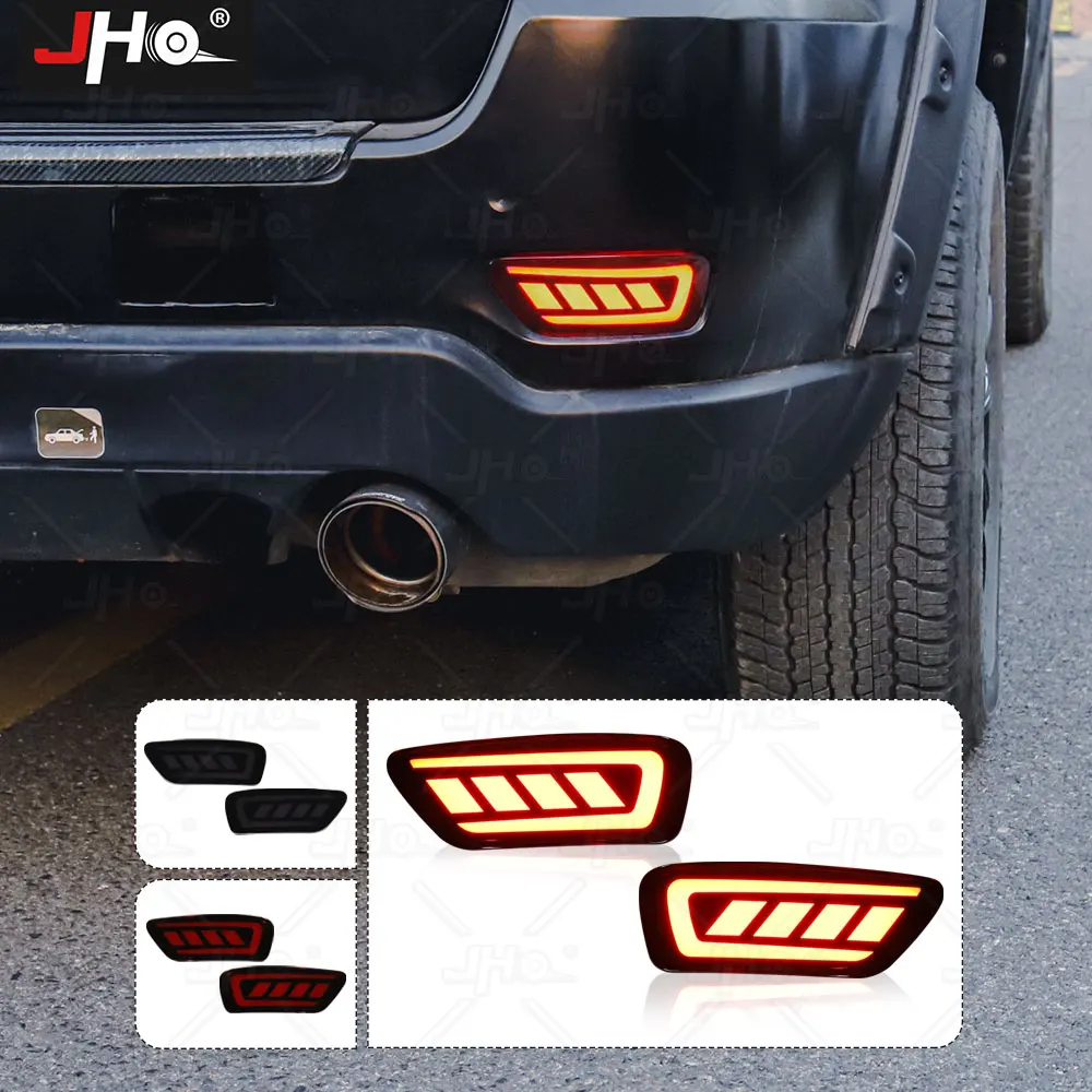 Jho Amber Achterbumper Reflector Mistlampen Rem Achterlichten Sequential Richtingaanwijzer Verlichting Voor Jeep Grand Cherokee 2012-2021