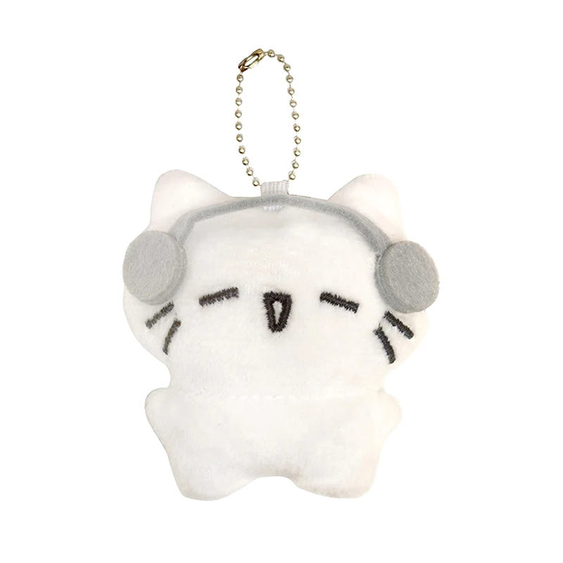 Porte-clés mignon en peluche pour couple, casque, chaton, mini chat qui pleure, beurre, dessin animé, chien, équation, sac, pendentif, breloques, décoration de sac à dos