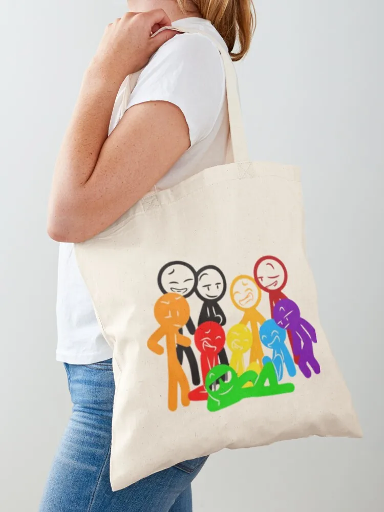 Alan Becker - Bolsa de tela con diseño de figuras de palitos de Alan Becker, bolsas de tela estéticas, bolsas reutilizables