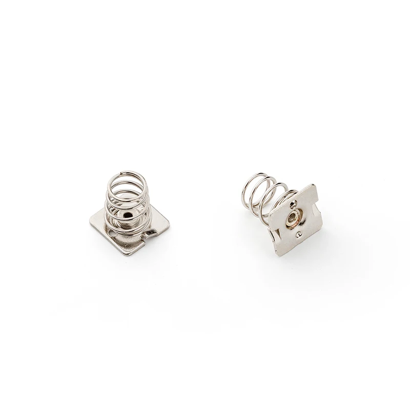 Terminal de Batería Precious Stamping AAA de Acero Niquelado, Contacto de Batería Negativo de Resorte para Baterías AAA, AAAA, N, 12 Voltios, P/N 5203