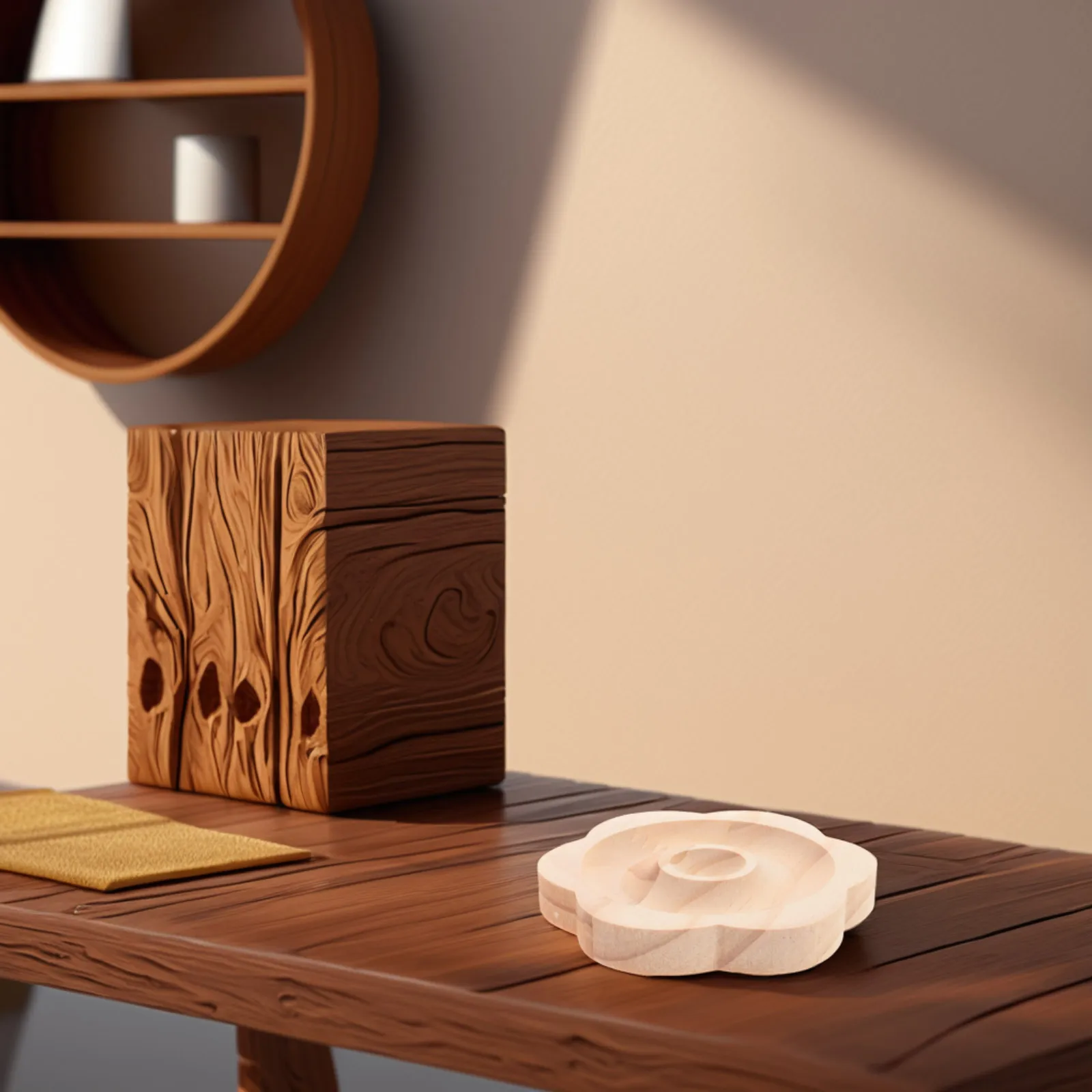 

Jewelry Display Plate Bracelet Bead Boards for Walls Beige Solid Wood Measuring Tray