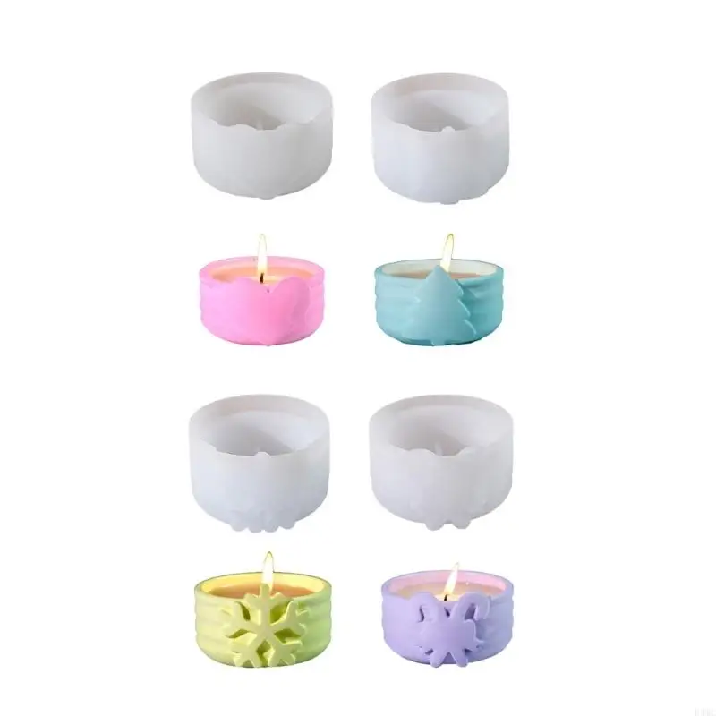 R3MC Silicone Resin Molds Jewelry Box Molds Christmas Theme Craft Mold Silicone Base Molds Suitable for Candle Holder