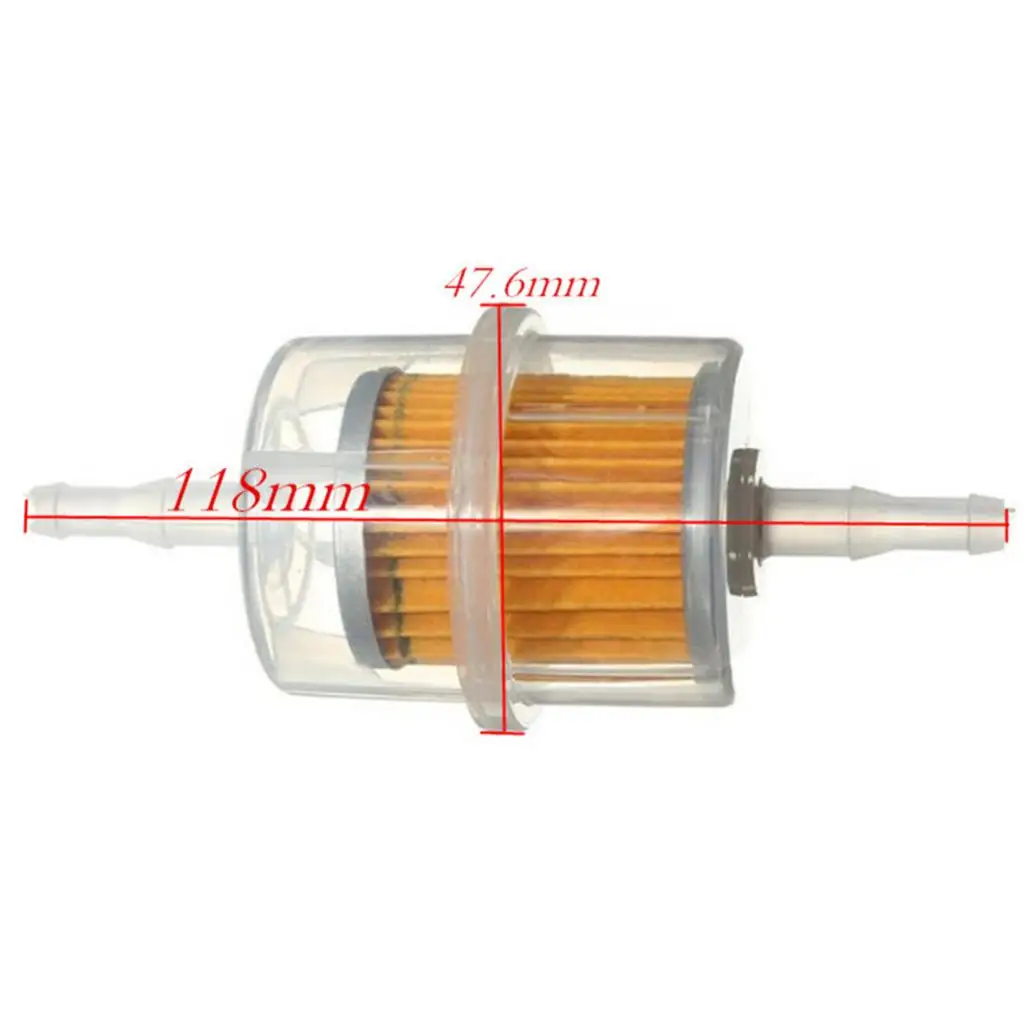 2 Pieces Universal Motorcycle Inline Fuel Filter Petrol 6mm 8mm 1/4\