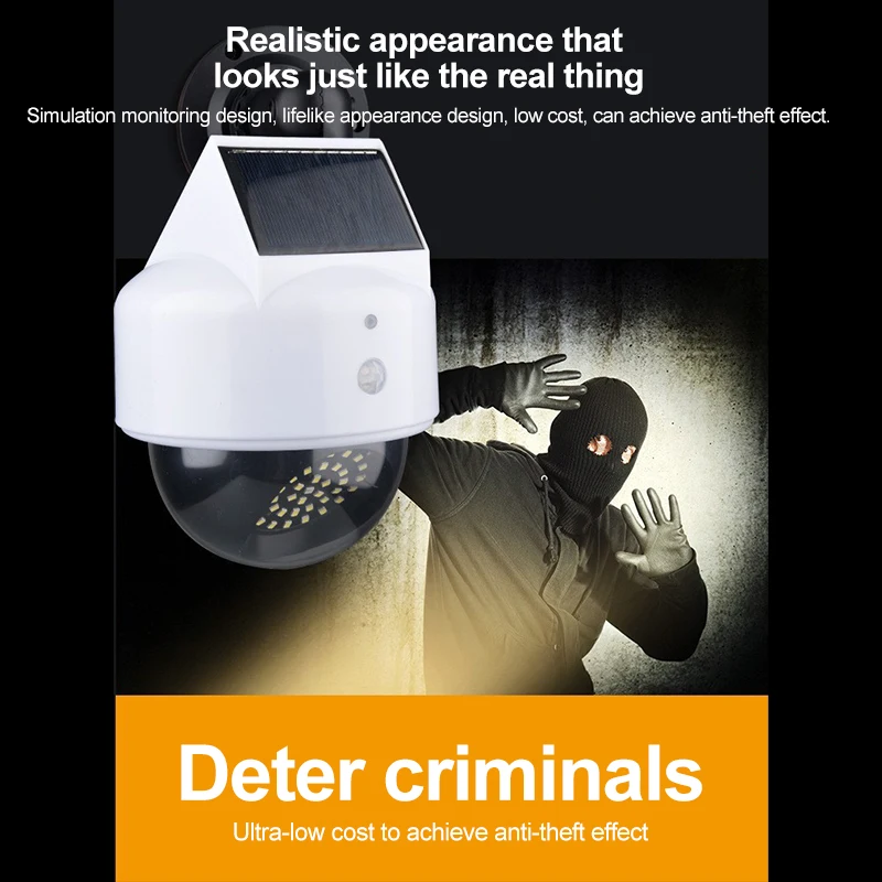 Solar Simulation Camera Motion Sensor Virtual Camera Outdoor Night Light Lighting Fake Camera Street Garden Lamp Wall Lamp