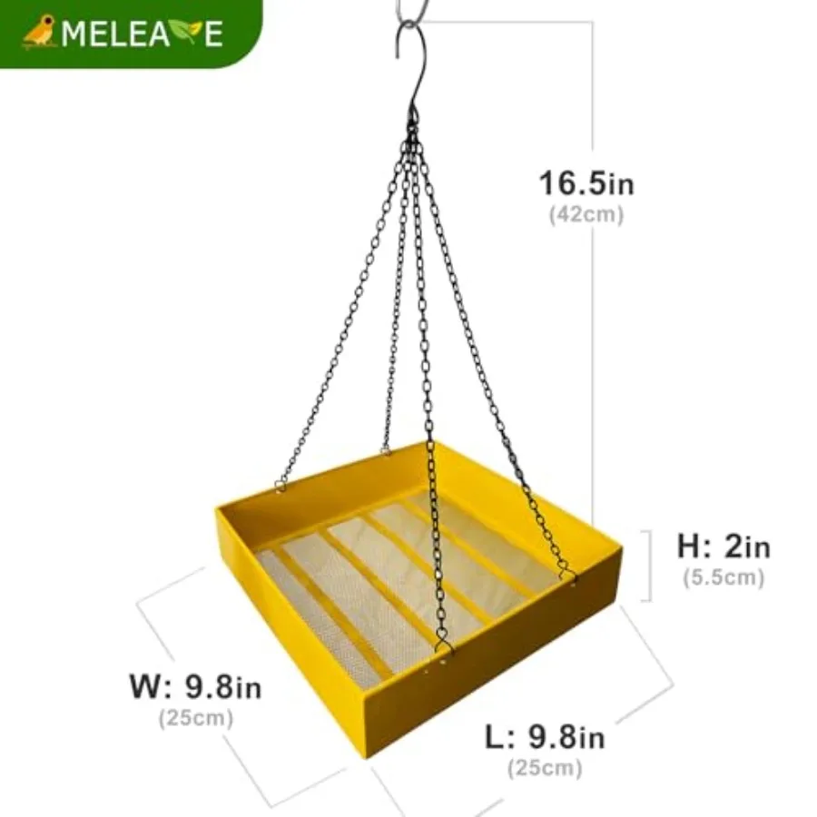 【Spot goods】Bird Feeders for Outdoors Platform Bird Feeder for Outside Large Capacity 3.5 lbs view 2