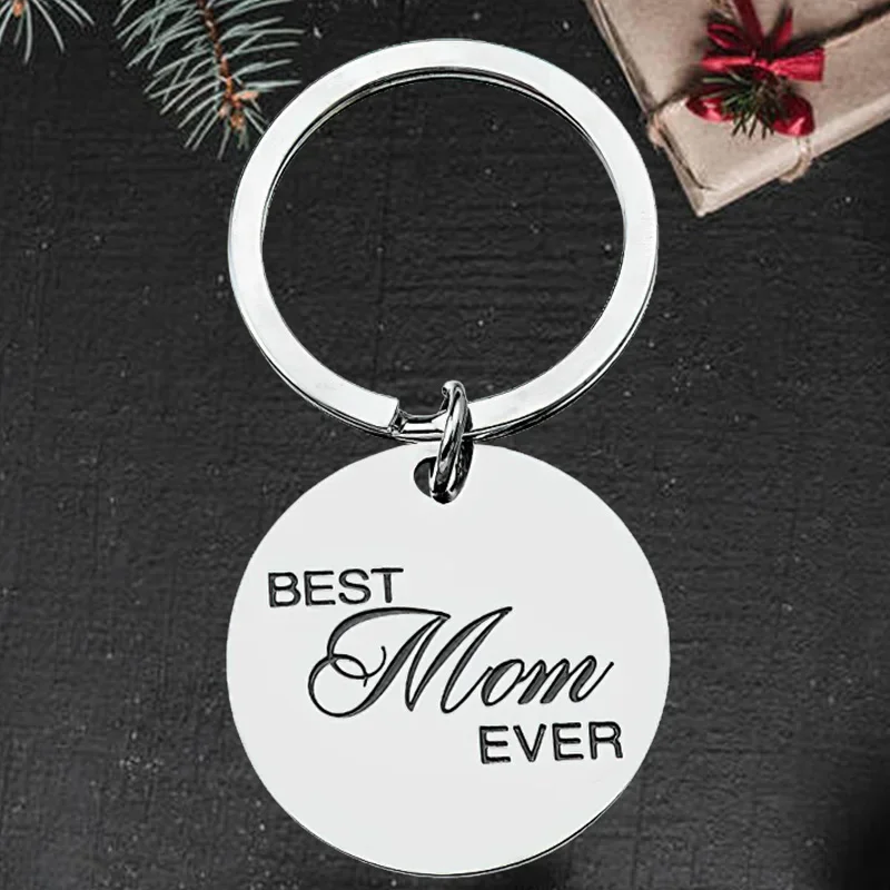 

Cute Mother's Day Gift Keychain Pendant Best Mom Ever Key Chain Keyring We Love You Mom