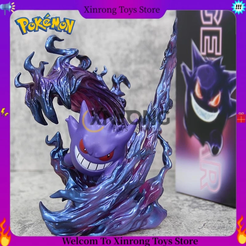 

19cm New In Stock Anime Pokemon Gengar Ghost Claw Action Figure PVC Game Statue Collectible Kawaii Model Christmas Gift Doll Toy