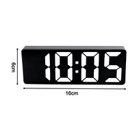 Exquisite Home Decor Clock Desk Alarm Clock Office Desk Clock Bedroom Clock White Large LED Display Energy Conservation