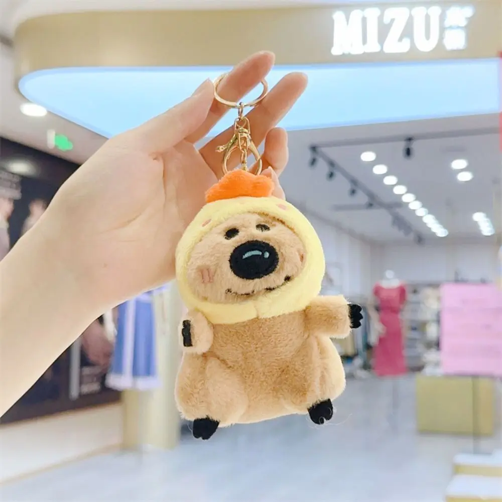 High Quality Cute Cartoon Keychain Creative Bag Parts Accessories Stuffed Doll Plush Persimmon Bear Plush Toys