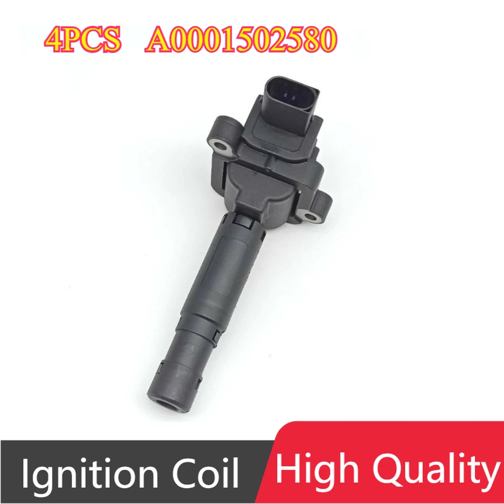 

4 шт. A0001502580 катушки зажигания для Mercedes-Benz W203 W204 W211 W212 M271 C180 C200 C230 C250 CLK200 SLK200 R172 R171 E200 E260