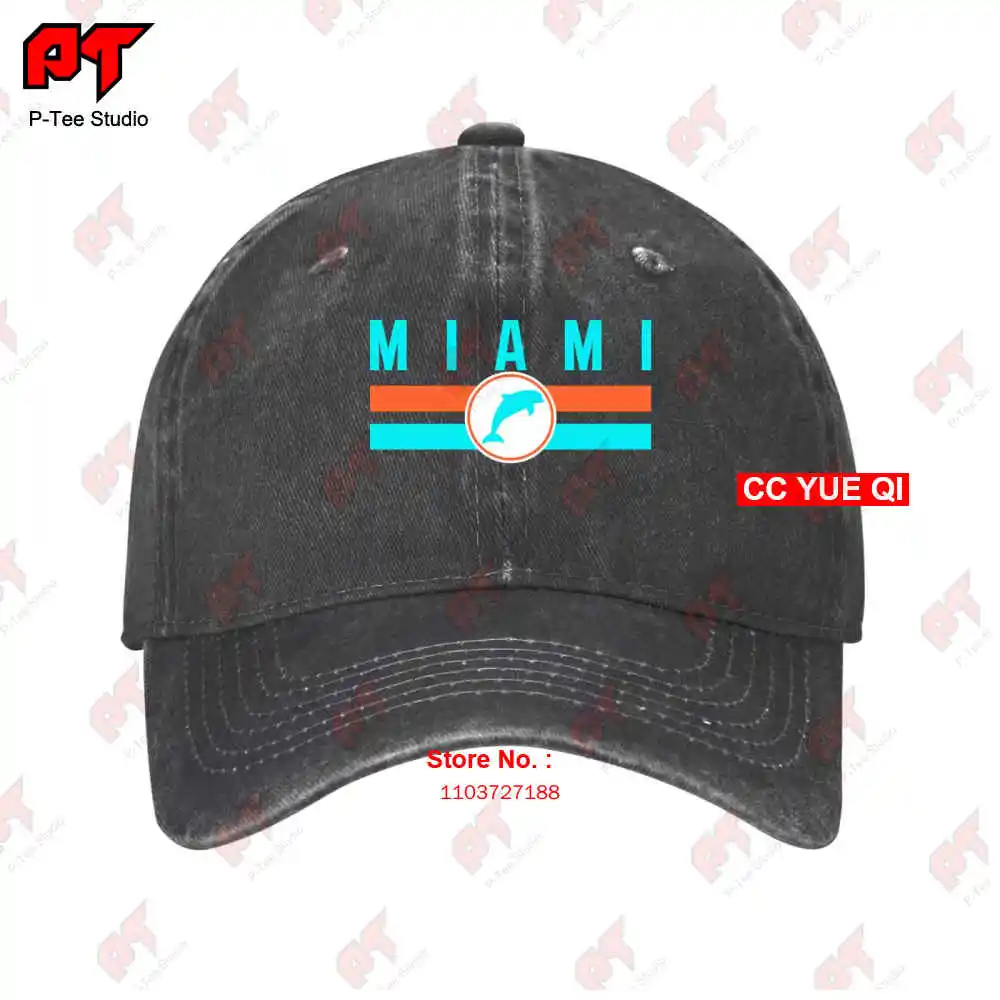 Mia Miami Local Standard Retro Dolphin Fl Baseball Caps Truck Cap 2U76