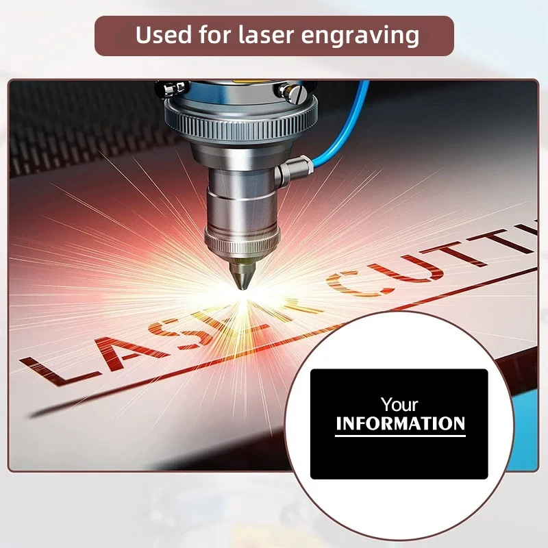 86x54x0.8mm Blank Aluminum Sheet Laser Engraving Marking Metal Cards for DIY Business  Card, Membership Label,Party Invitation