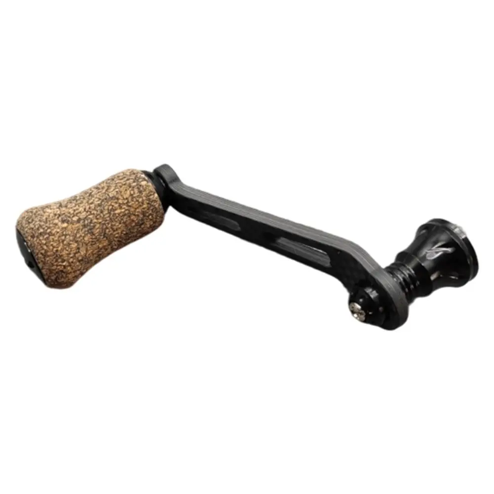 Spinners Reel Single Rocker Screw Carbon Fiber Handle Rubber Cork Round Knob For DAIWA For FUEGO Screw In Type Reel Accessories
