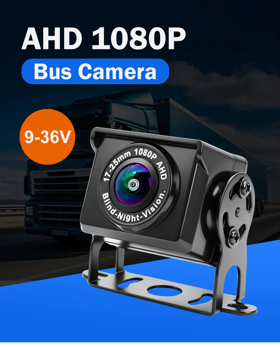 9-36V AHD 1080P LKW-Kamera, CVBS Umschaltbare Wasserdichte Starlight Nachtsicht Bus Van Lorry Rückfahrkamera – Detail 1