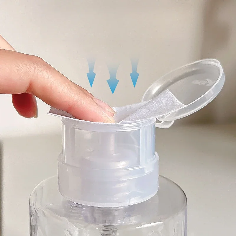 Afsluitbare lege hervulbare persfles manicure nagelreiniger make-up verwijderaar container fles pompdispenser hervulbare flessen