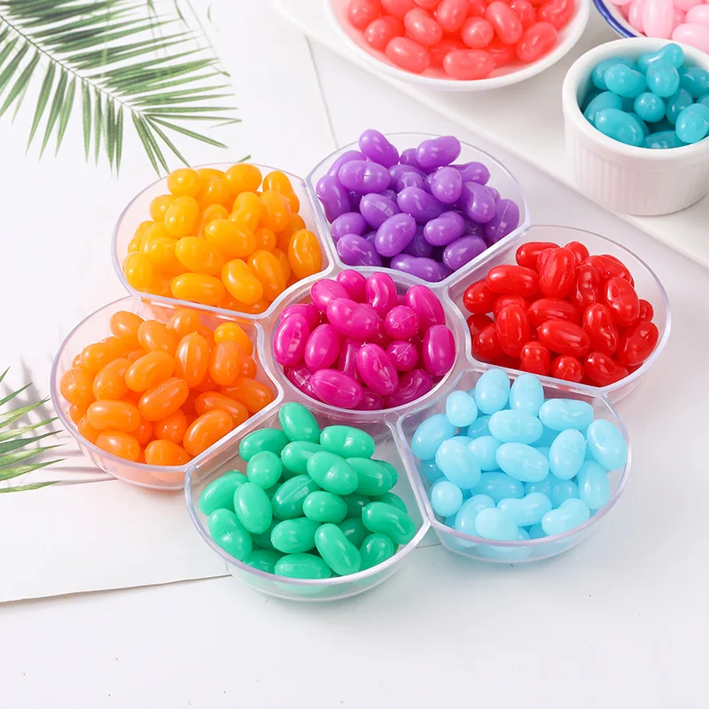 Simulation Resin Jelly Beans, Cute Mini Sugar Candy Food, DIY for Jewelry Making, Hair Bows Accessories, 100 PCs/Lot