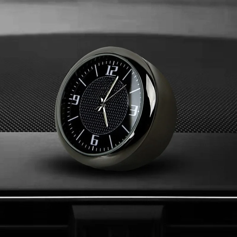Car Clock Luminous Mini Automobiles Internal Stick-On Digital Watch Mechanics Quartz Clocks Auto Ornament 40mm