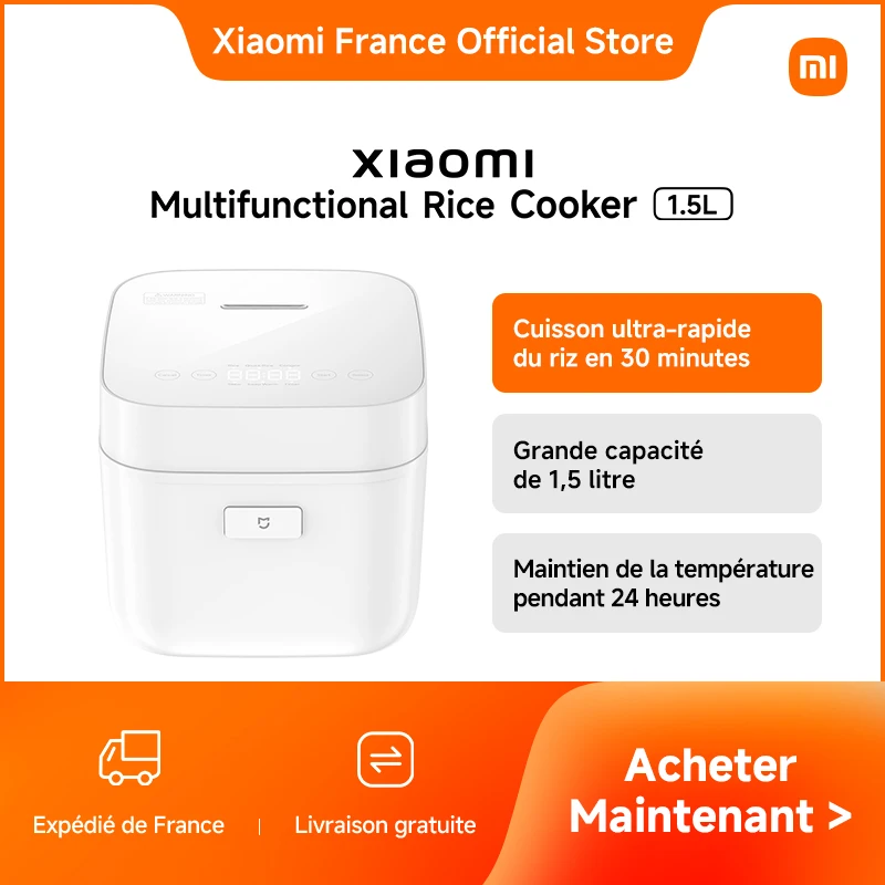 [Officiel] xiaomi multifunktion aler Reiskocher 1,5 l, cuisson ultra-rapide du riz en 30 Minuten, grande capacité de Liter