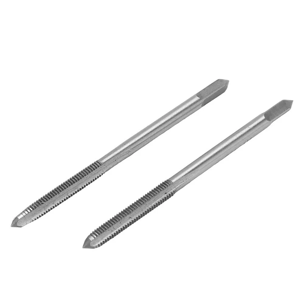 2PCS M3 x 0.5mm / M4 x 0.7mm / M5 x 0.8mm Metric Tap Metric Thread High Speed Steel Straight Flute Tap Tapping Tool