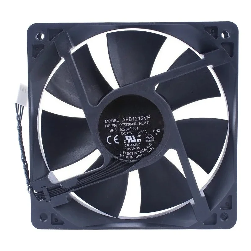 

Brand New Original Electronics AFB1212VH 907238-001 927549-001 DC 12V 0.60A 120x120x25mm 4-Wire Cooling Fan Fast Shipping