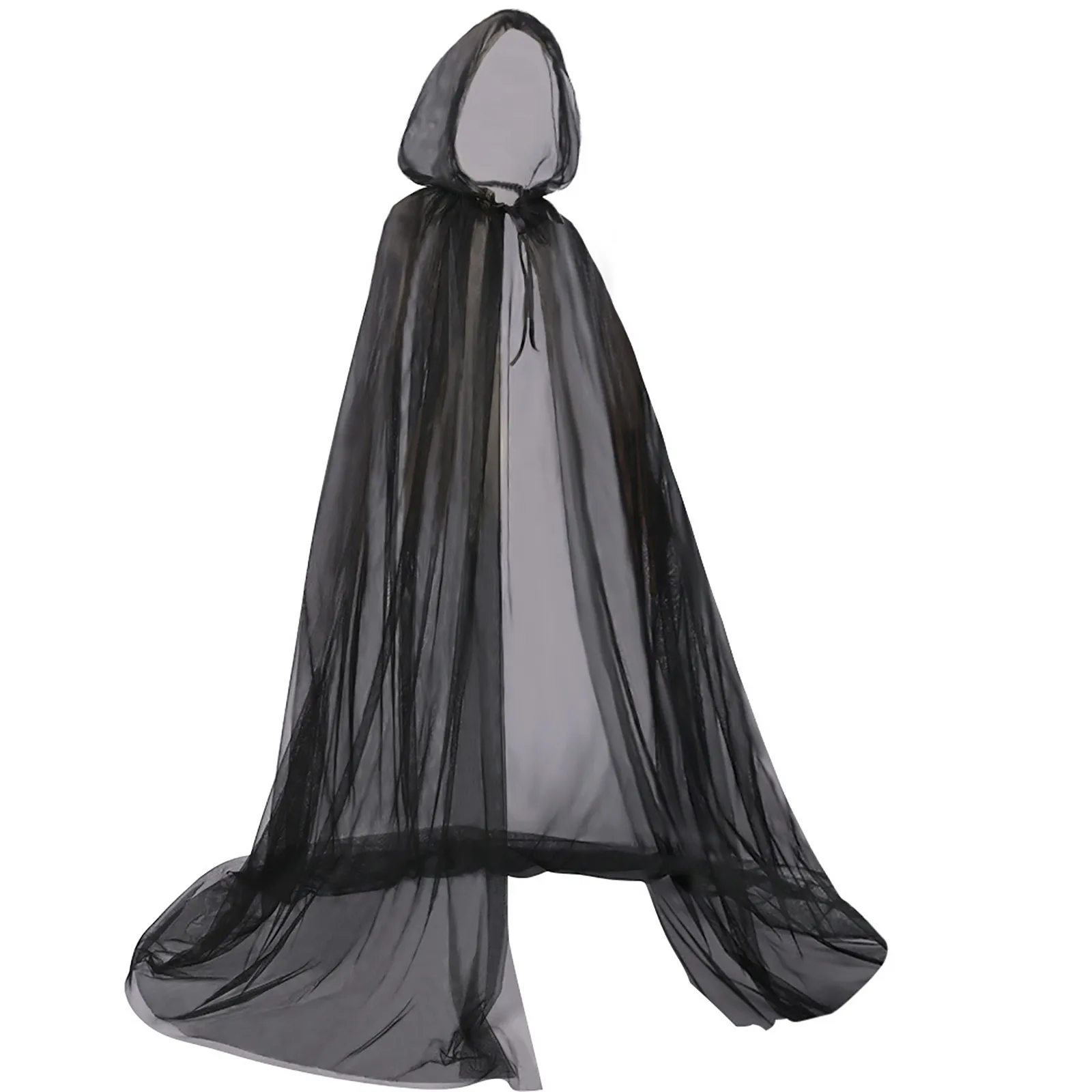 Halloween Party Adult Black Cape Holiday Dress Up Fashion Cloak Costume Prop Cosplay Accessories Stage Performance Cape Prop