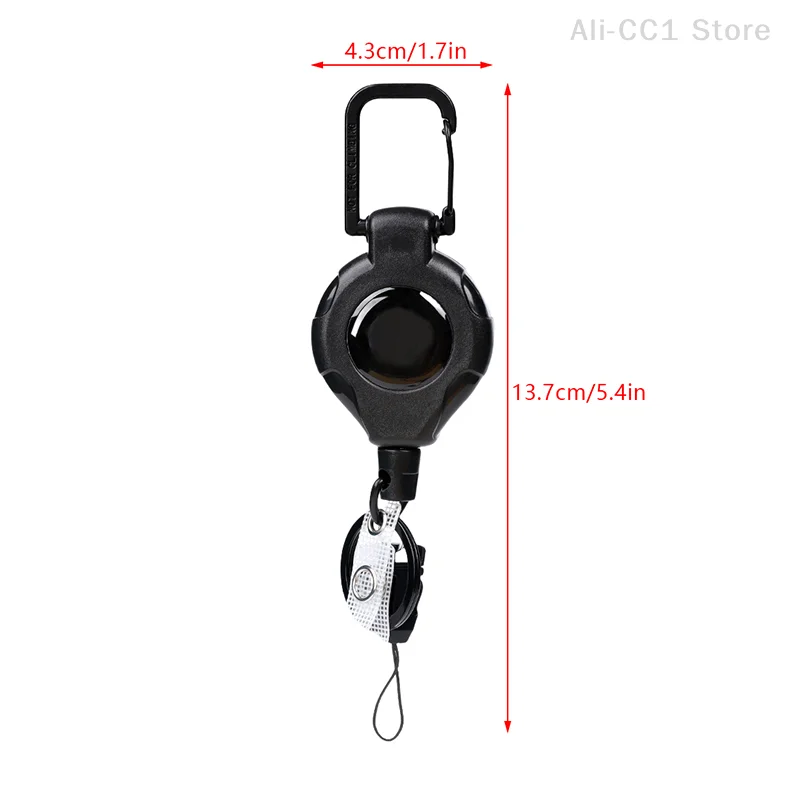 1Pc Retractable Pull Badges ID Reel Carabiner Key Chain Anti-theft Rope Buckle Elastic Key Holder Outdoor Keychain Tools
