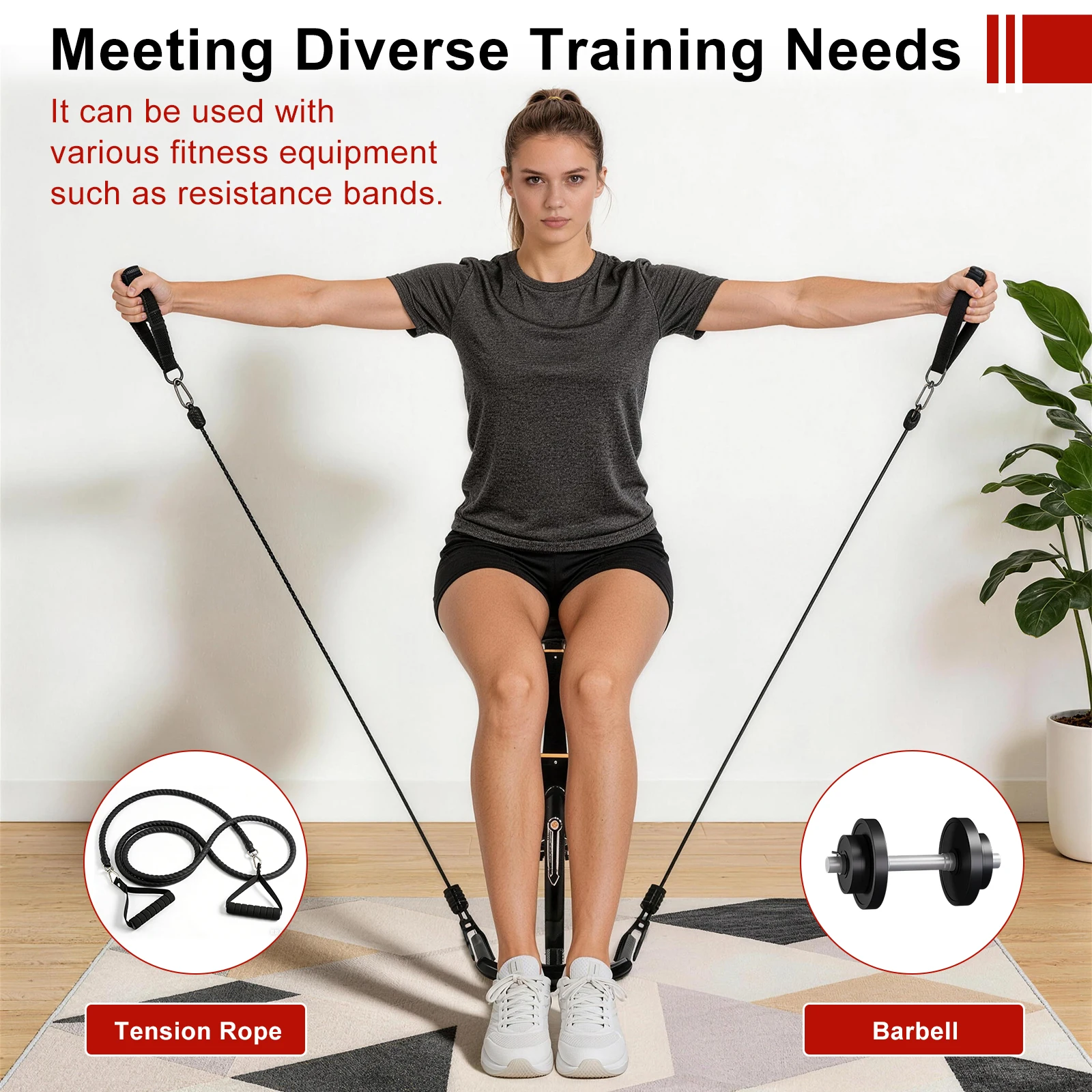 Assisted Squat Machine Height Adjustable Glutes Trainer with Variable Intensity, Leg Hip Core Strengthener Exercise Equipment for Home Gym, Low Impact Lower Body Workout Machine for Glutes Legs Hamstrings Quads view 5