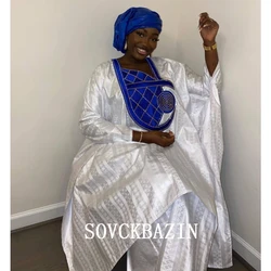 Original Bazin Riche Dresses For African Women Party Robe Ceremony Long Dresses Latest Style Guipure Outfit Soft Basin Clothing