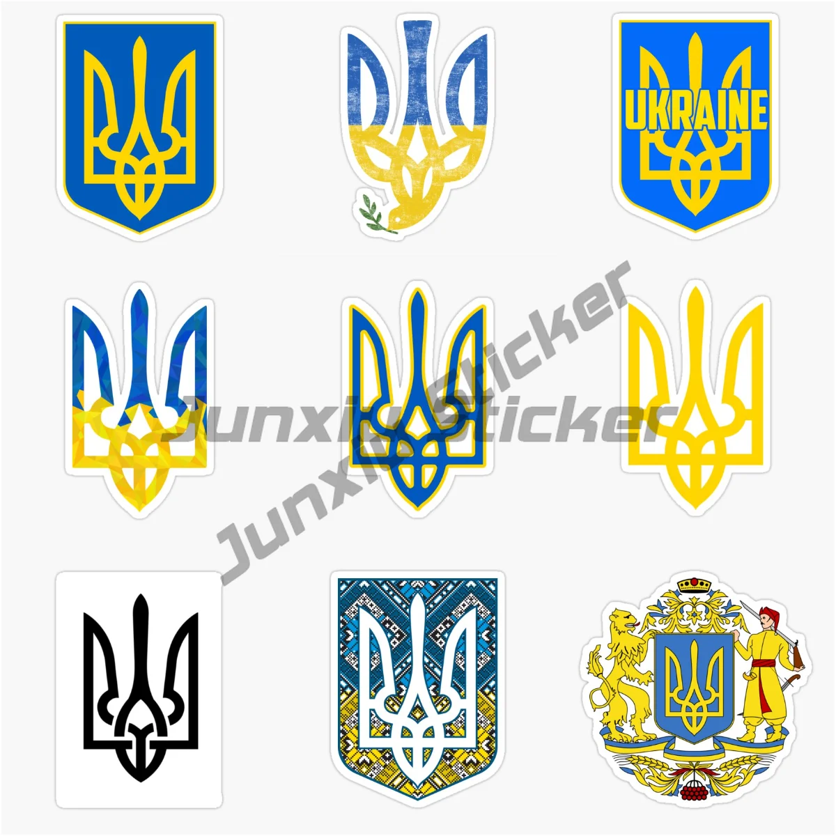 

The Trident of The Ukrainian National Emblem Car Sticker Truck SUV Window Laptop Waterproof Bumper Vinyl Self-adhesive Decal