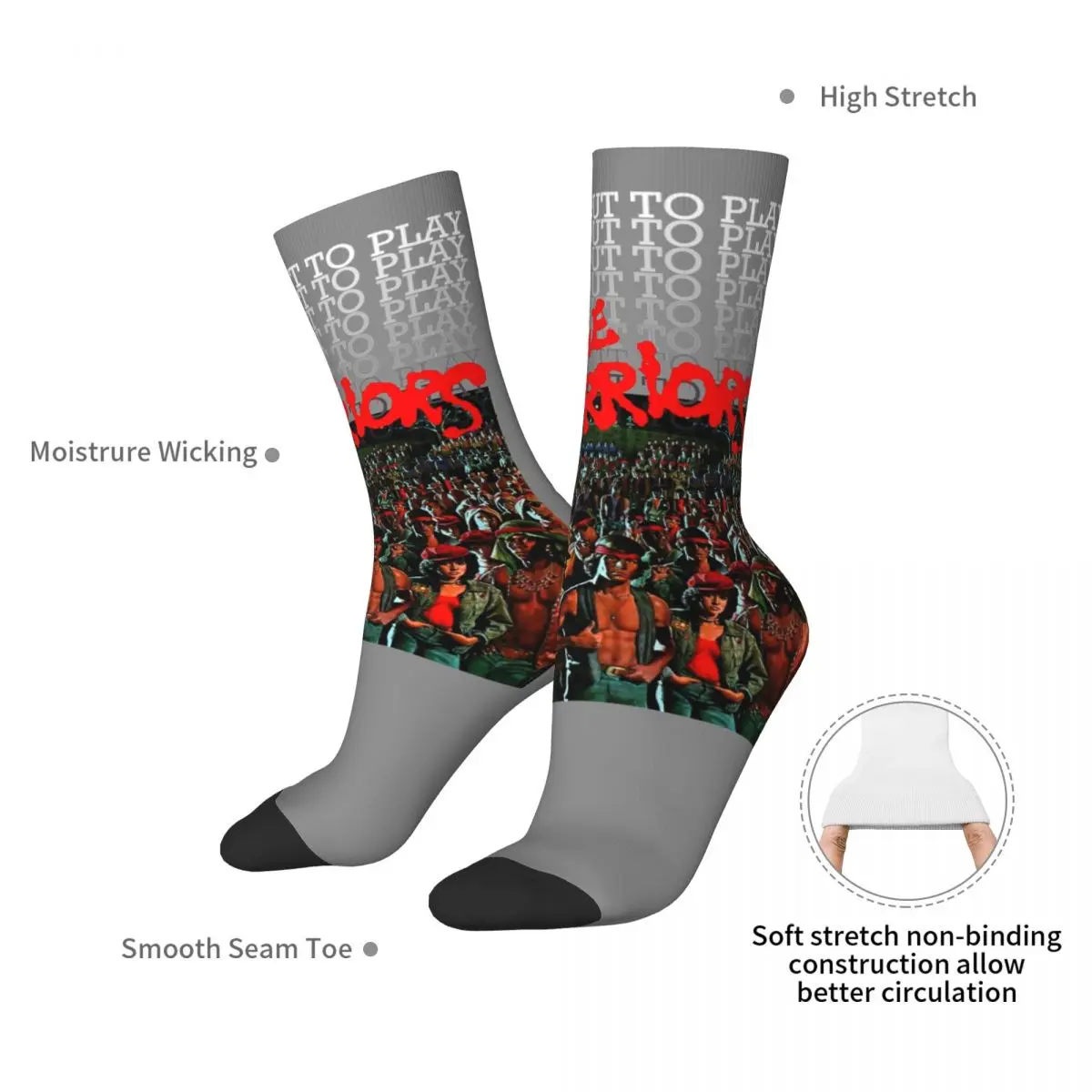 The Warriorsed Socks Come Out To Play Neuheit Strümpfe Frühling Anti-Schweiß-Männersocken Hochwertiges Design Laufsportsocken