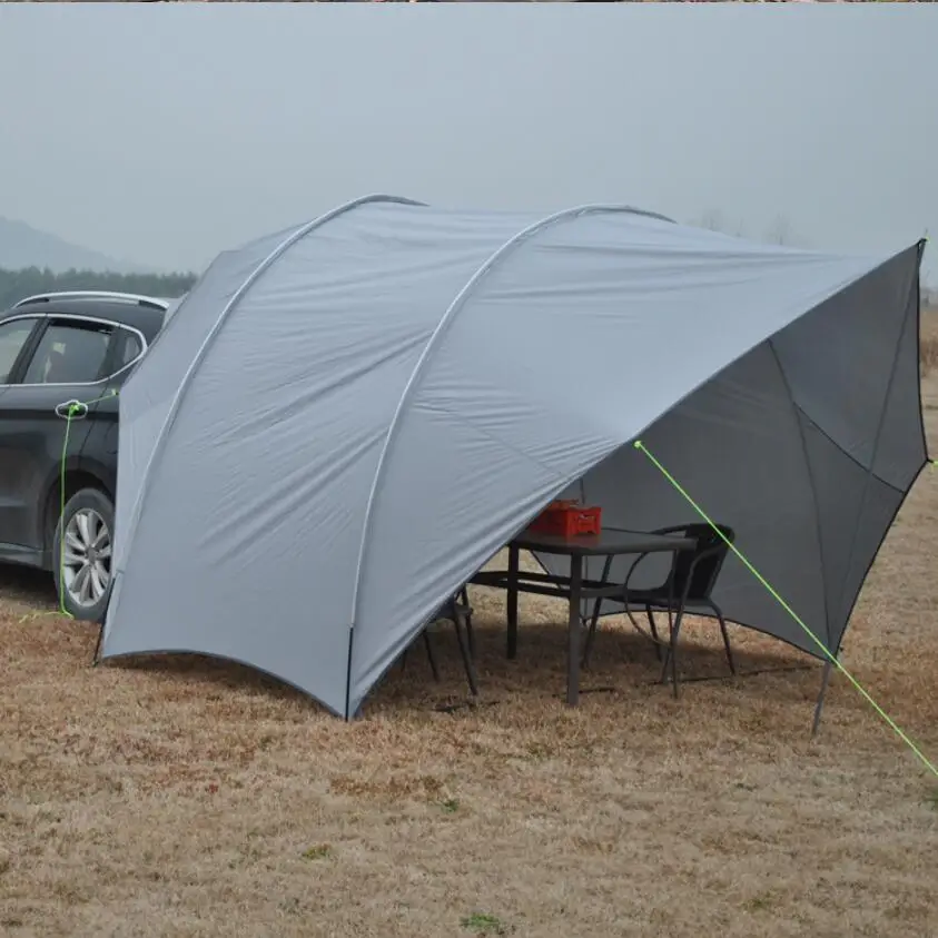 

Outdoor Camping Car Shelter Tent Sunshade Waterproof Eggshell Awning Beach Canopy 210D Oxford Silver Coated Pergola 2-3 Person