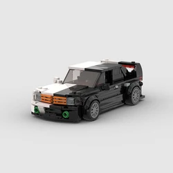 MOC 190E F83 Famous Supercar Racing Sports Car Vehicle Speed Champion Racer Building Blocks Brick Creative Garage Kid Toys Boys