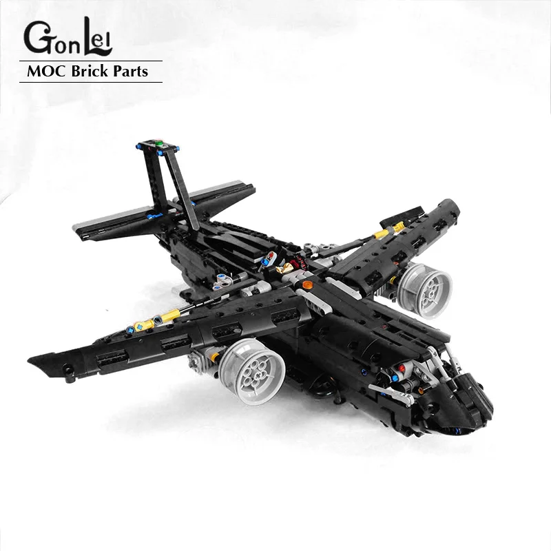 Novo técnico moc avião de carga blocos de construção modificado 42111 dom dodge charger mecanismos educativos cidade tijolos brinquedos presentes