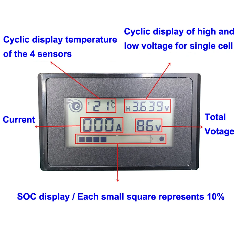 Ant BMS 8-20S Bluetooth Smart BMS with Balance Li-Ion LiFePo4 LTO Ebike Protection Board 18650 Battery 8S 16S 20S 500A 400A