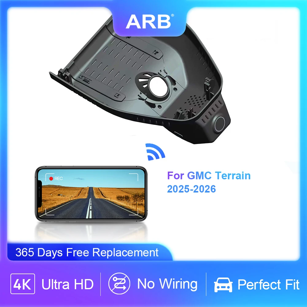 Drive Recorder for 2025 2026 GMC Terrain, ARB Perfect Original Factory Look 2160P Car DVR Camera WIFI Connected Dashcam