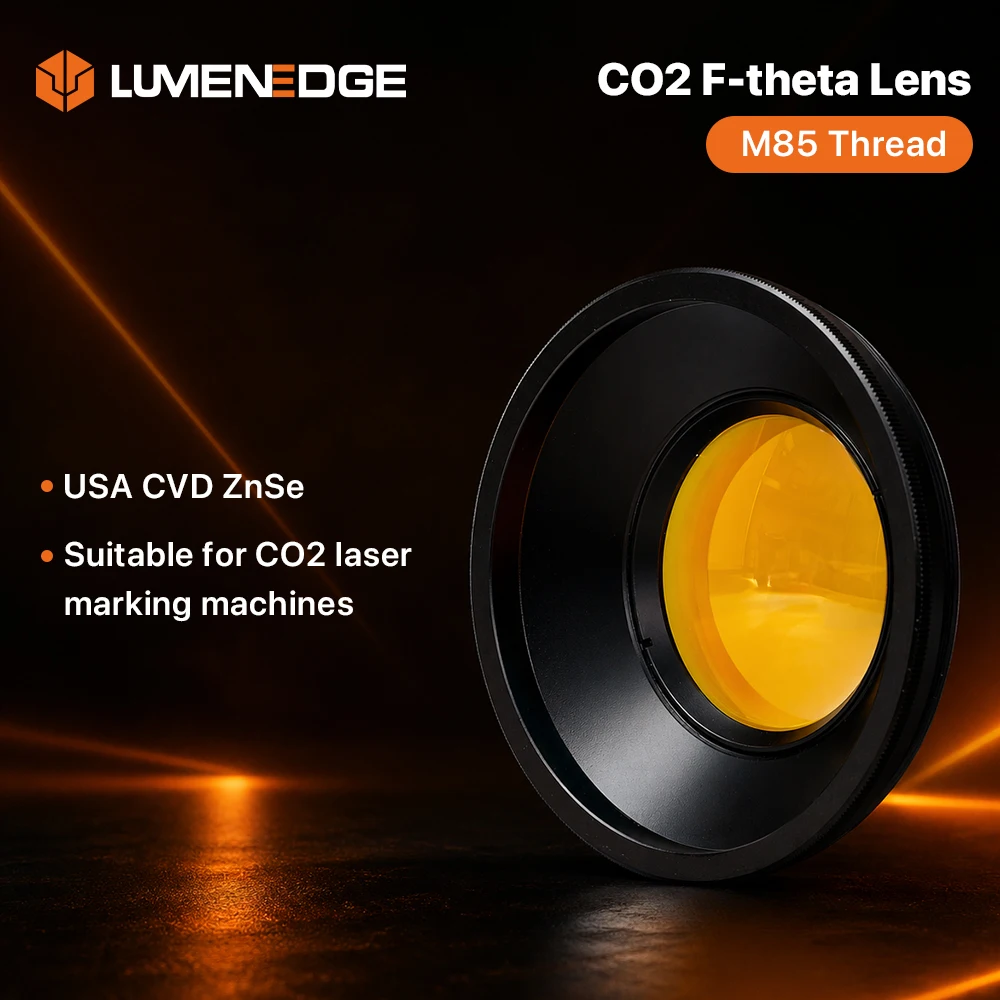 Lente de Escaneo F-theta LUMENEDGE de 10.6um, M85 50x50 110x110 210x210, Campo de Escaneo FL75-300mm para Máquina de Marcado Láser CO2, Grabador Láser
