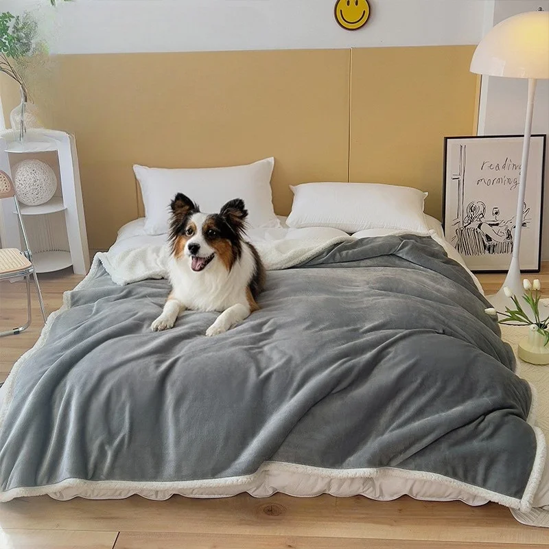 

Водонепроницаемое одеяло для кровати, двустороннее герметичное покрывало для домашних животных, взрослых и пожилых людей, диван-диван, водонепроницаемое толстое одеяло
