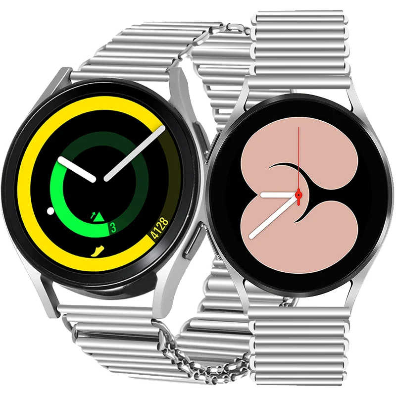 

Alpine Stainless Steel Strap for Samsung Watch 5 Pro 45mm 4/5 40 44mm Band for Galaxy Watch 4Classic 42 46mm for Amazfit Bip GTR