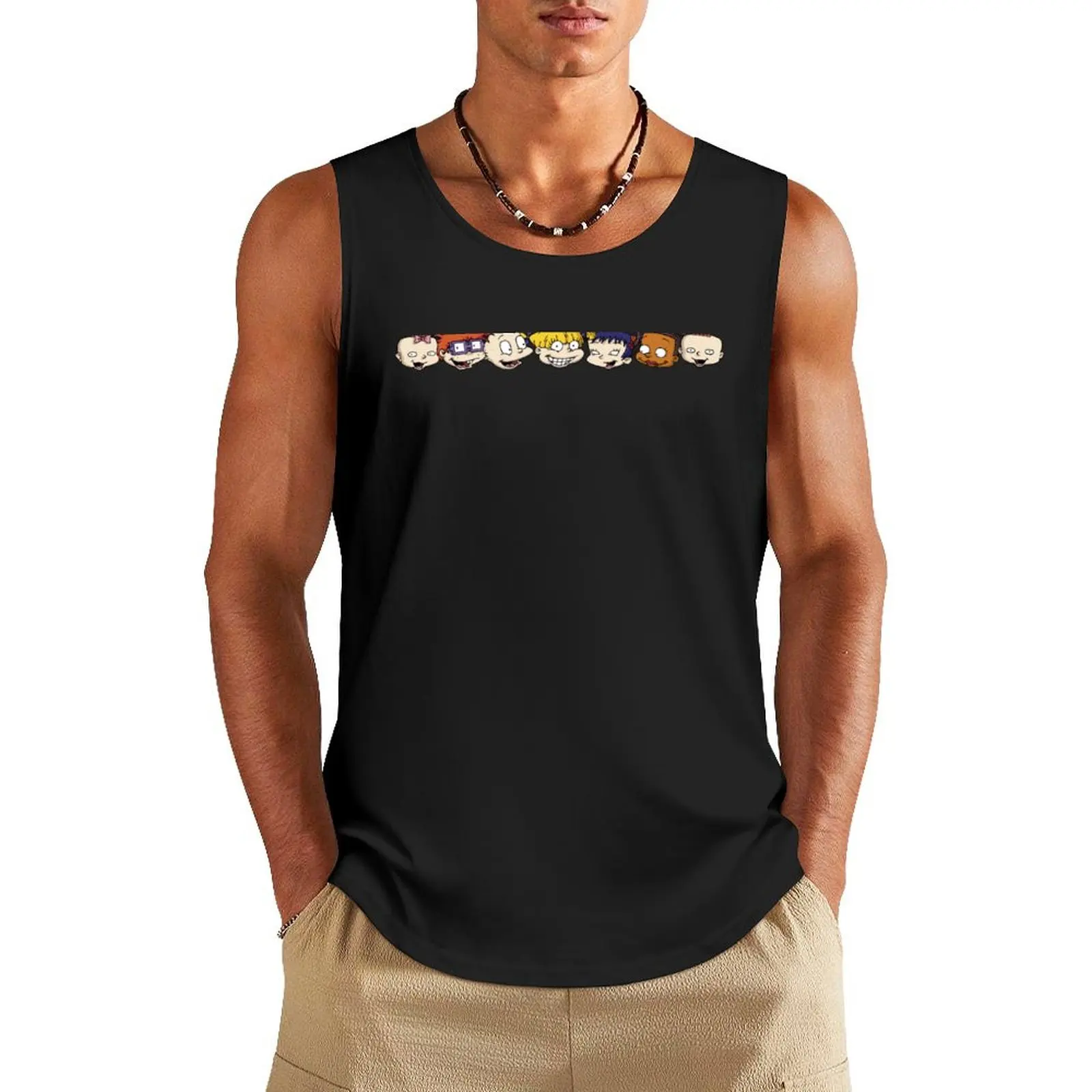 

Rugrats Character Headshots Line Up Tank Top summer clothes men 2025 anime clothes