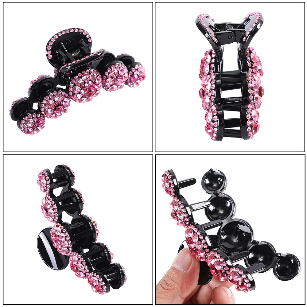 AWAYTR Big Rhinestone Hair Claws Crab Hairpins Crystal Hair Clips Barrettes Ponytail Women Hair Accessories Ornaments Hairgrip