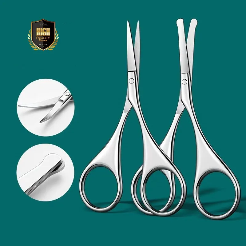 Eyebrow Scissors and Nose Hair Scissor Premium Facial Hair Scissors Sharp Nail Cuticle Grooming Scissors for Women and Men