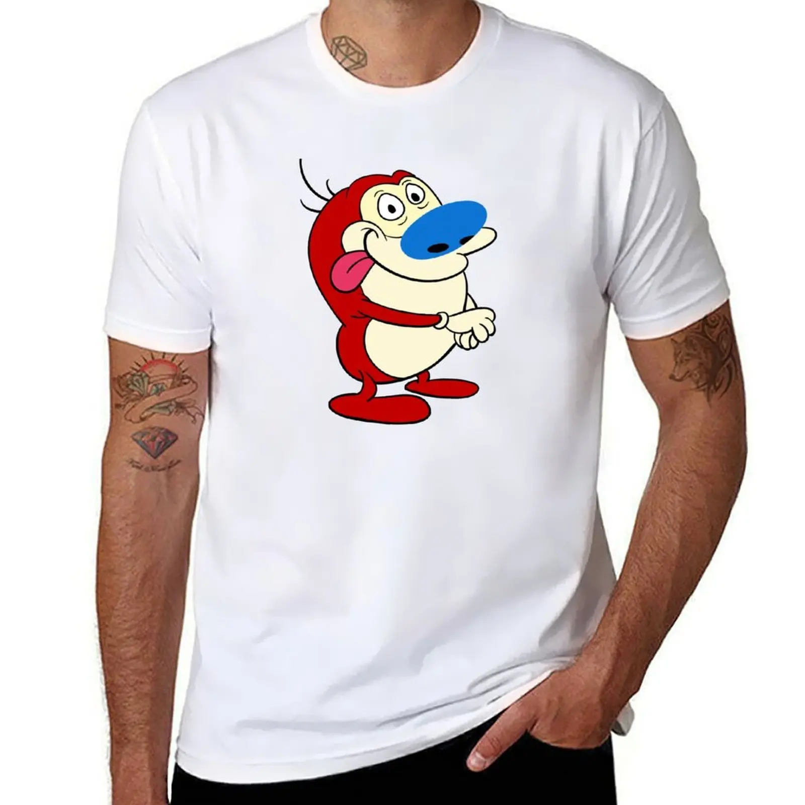 

Ren & Stimpy - Stimpson Stimpy J. Cat T-Shirt man t shirt cotton g man t shirts for men T-Shirt