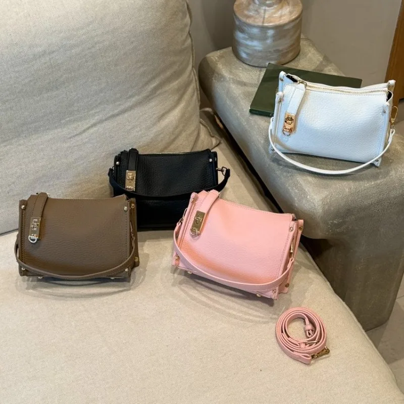 Stylish Textured Leather Crossbody Bag Women Handbag Designer Shoulder Tote Purse Commuter Diaper Bag