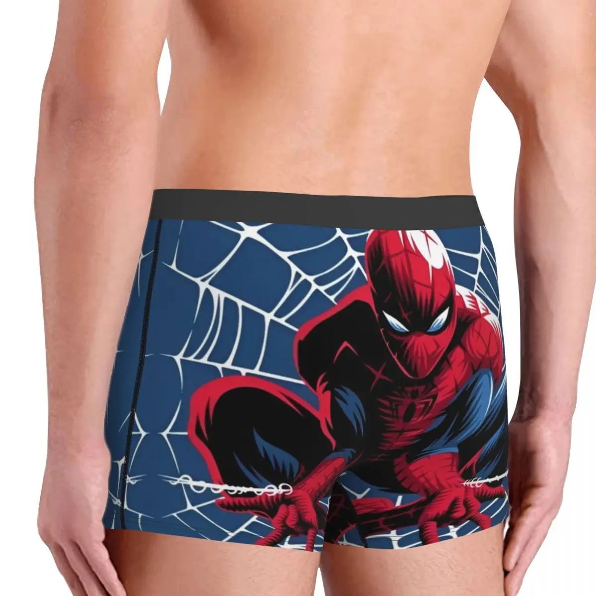 Calzoncillos Bóxer geniales de Spider-Man para hombre, ropa interior acogedora de Anime de dibujos animados, estampado novedoso