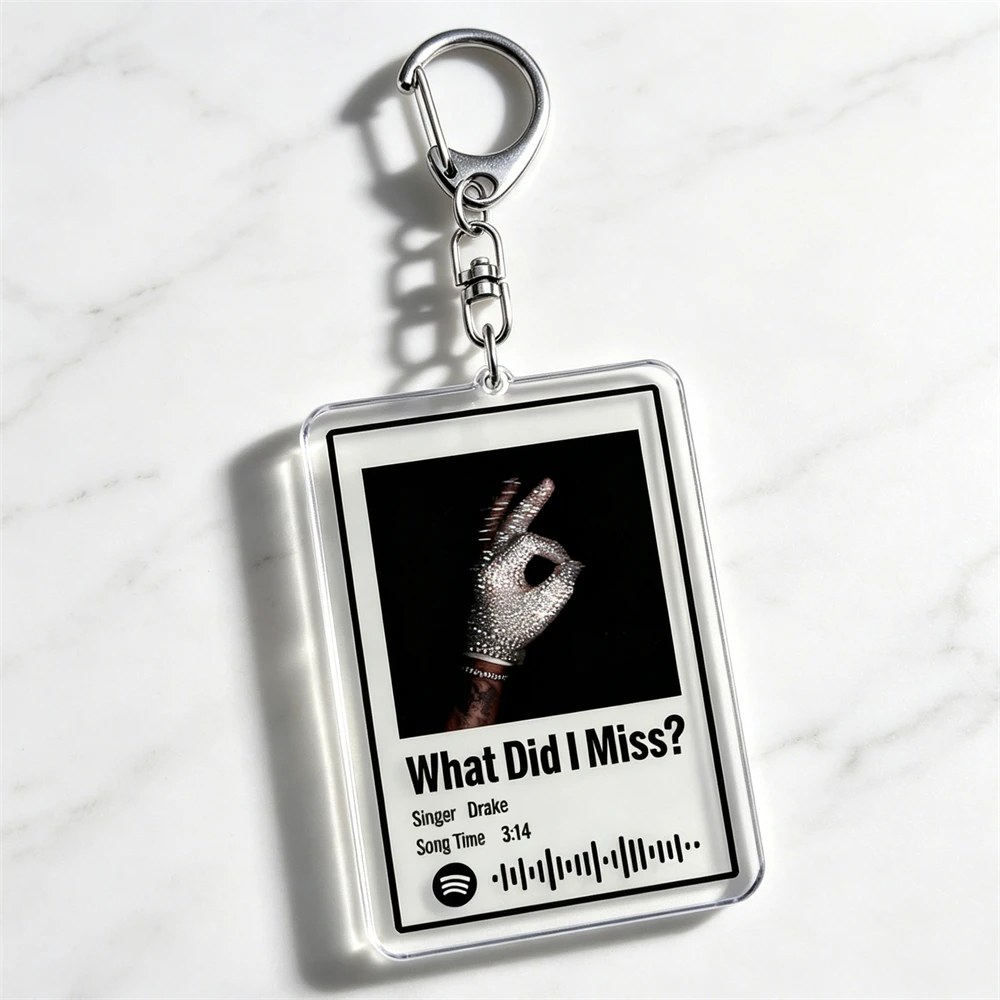 Popular Hip Hop Rap Music Keychains Janice STFU What Did I Miss ICEMAN Album Songs Keyings Jewelry Maverick Fans Friends Gifts