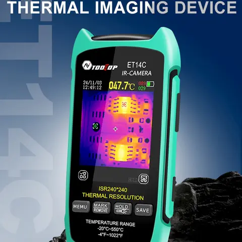 툴탑 -20~550 ℃ 휴대용 적외선 열화상 카메라 25Hz Type-C 열화상 카메라 회로 기판 HVAC 파이프 테스트 PC 분석