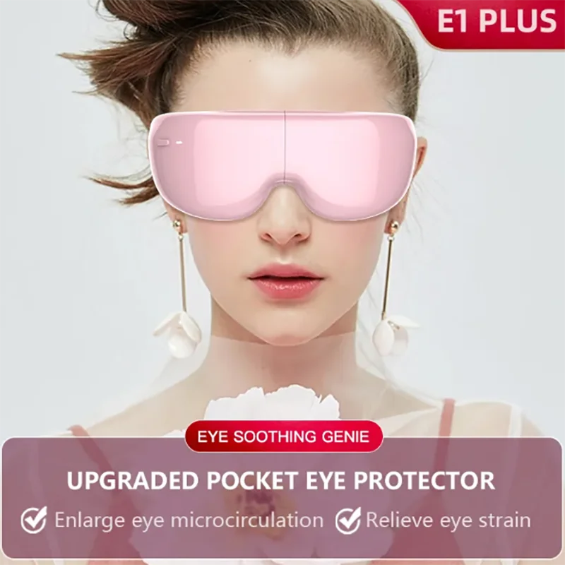 Smart Eye Massager Airbag Vibrerende Warm Kompres Massage Oogvermoeidheid Verlichting Slaapverbetering Relaxatie Anti-Eye Bag Bluetooth