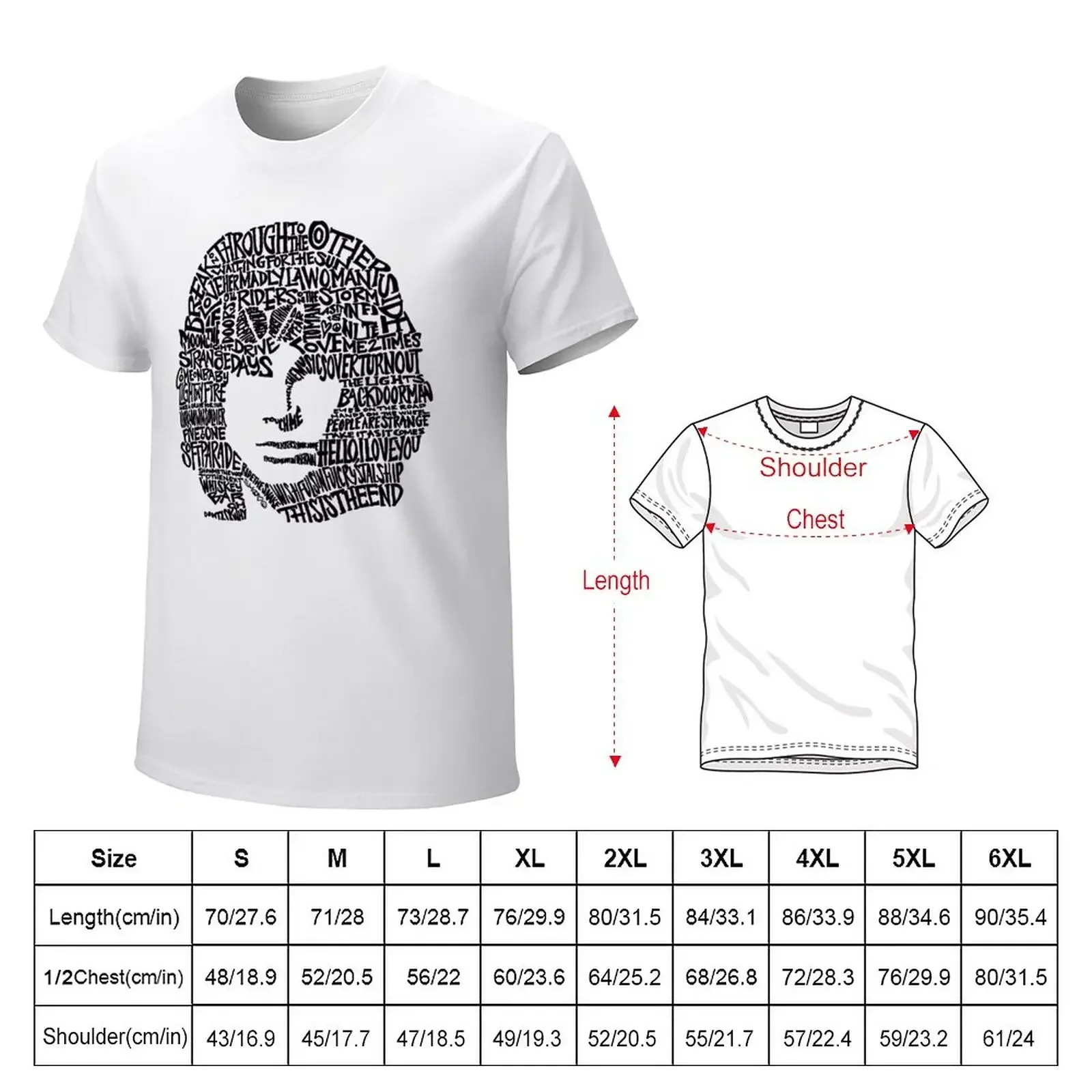 Jim Morrison Legacy Typography [Type A] T-Shirt oversized cotton graphic tees quick drying vintage tshirts for men