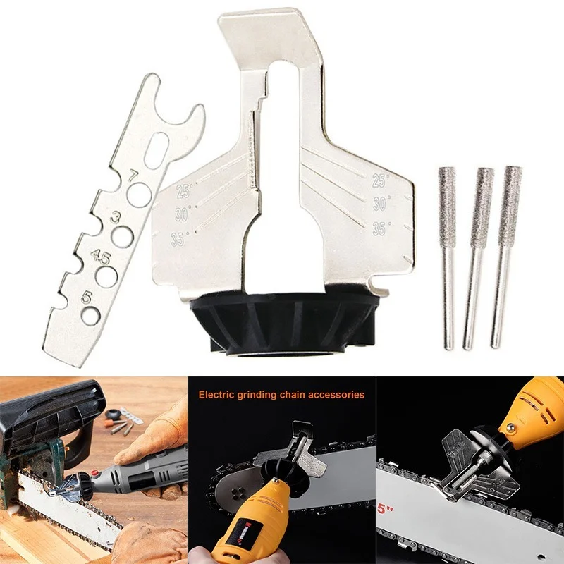 Chainsaw Sharpening Kit Electric Grinder Sharpening Polishing Attachment Set Saw Chains Tool Drill Rotary Accessories Set Best